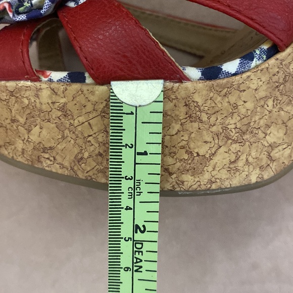 Funky Red Jellypop Sandals with Gingham Bow - Sz 10 - Picture 11 of 12